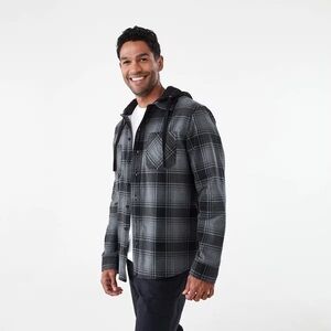 Men’s Tony Hawk Brand Men's Gray Plaid Hooded Jacket